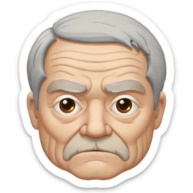 Grumpy old man with one blind eye sticker