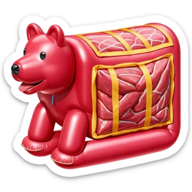  paris SPAM meat jeff koons style inflatable sculpture art painting  sticker