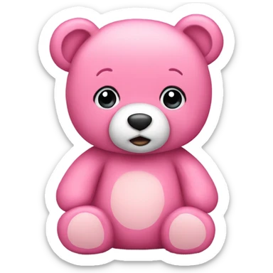 Pink teddy bear  sticker