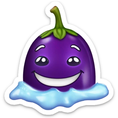 Aubergine sous la douche sticker