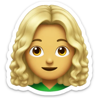 Aguacate con peluca rubia sticker