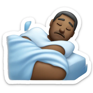 A ice cold emoji face who is sleeping sticker