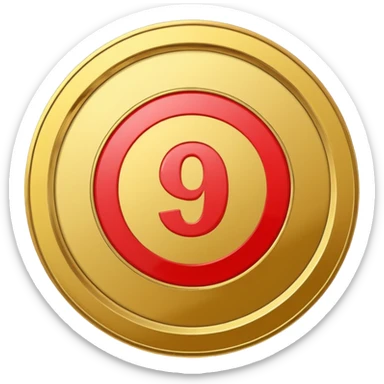 discount badge coin inside "%" sticker