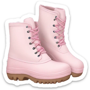 Pale pink snow boots sticker