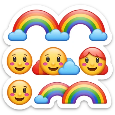 Progressive Rainbow emojis  sticker