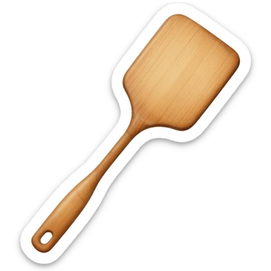 Wooden spatula sticker