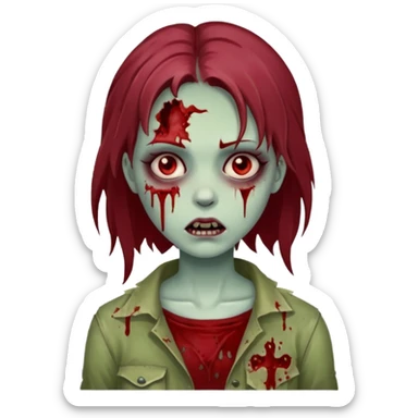 Pretty girl zombi sticker