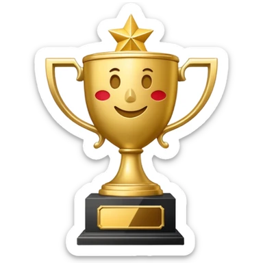 holiday theme trophy sticker