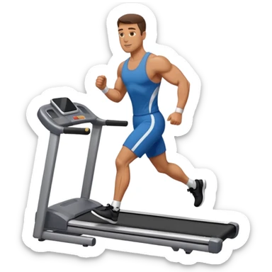 guy working out walking  sticker