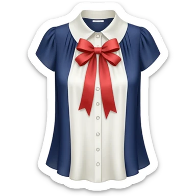 ehit blouse with ribbon sticker