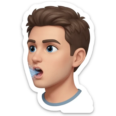 Spirit leaving body through mouth sticker