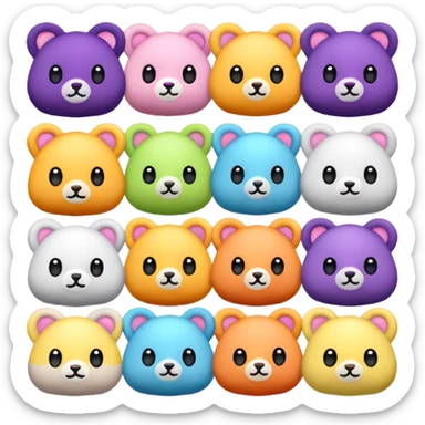 Beautiful plush toys sticker