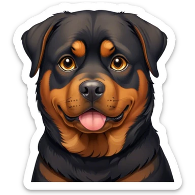 A mature Rottweile dog. sticker
