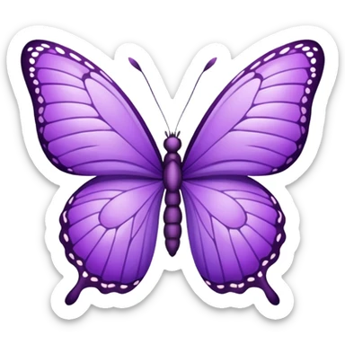 Create a purple butterfly emoji that I can copy and paste. sticker