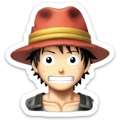 Luffy one pièce sticker