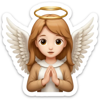 fawn with angelic white wings sticker