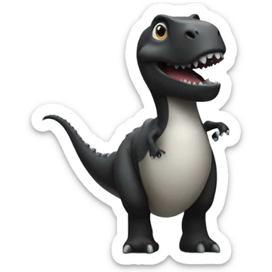 Dinosaur with a big butt and a tuexdo  sticker