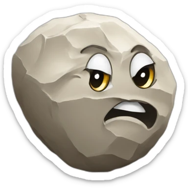 big crying laughing emoji boulder on shoulders of greek mythical sisyphus sticker