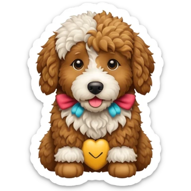 golden doodle dog sticker
