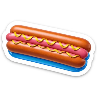   jeff koons style inflatable abstract SPAM MEAT  sausage art sculpture  sticker