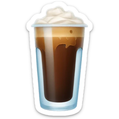 Ice coffee with ice sticker