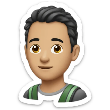chico de 15 años moreno, con corte mohicano sticker