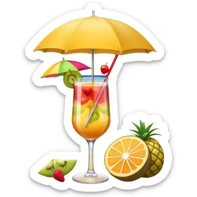 beach coctail drink sticker