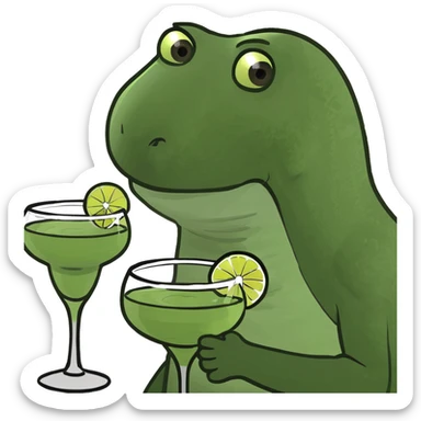 Dino with margaritas  sticker