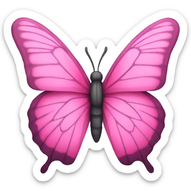 pink butterfly  sticker