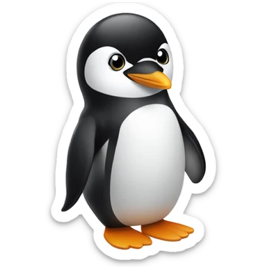 Un pinguino fino sticker