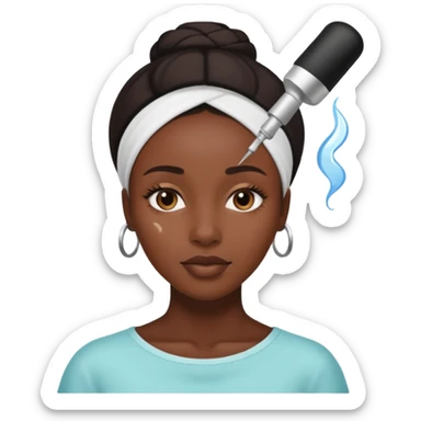 Femme noire soin du visage sticker