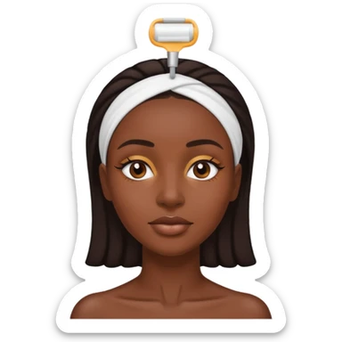 Femme noire soin du visage sticker