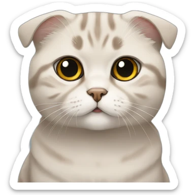 Scottish fold cat sticker