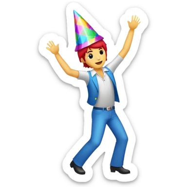 Dancing copter disco sticker