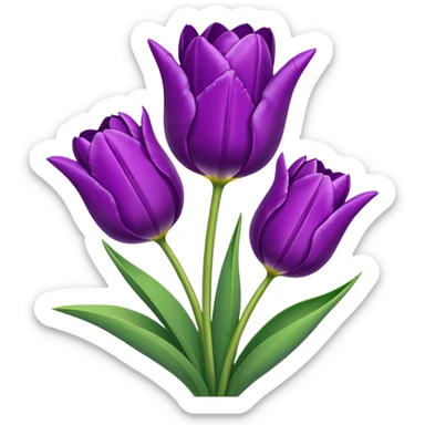 tulips purple sticker