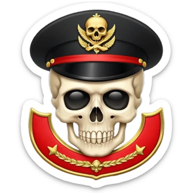 petty officer rank in black and red with a sull sticker