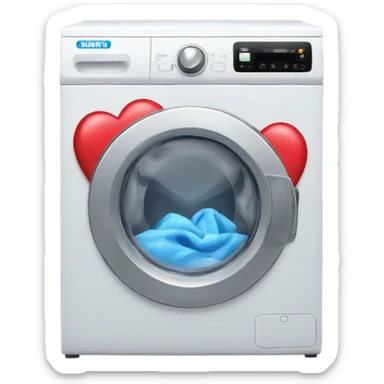 washing machine heart sticker