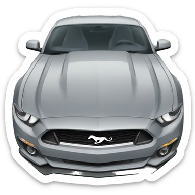 mustang grey car sticker