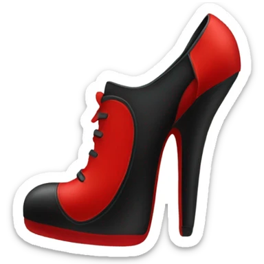 Chaussure rouge et noir  sticker