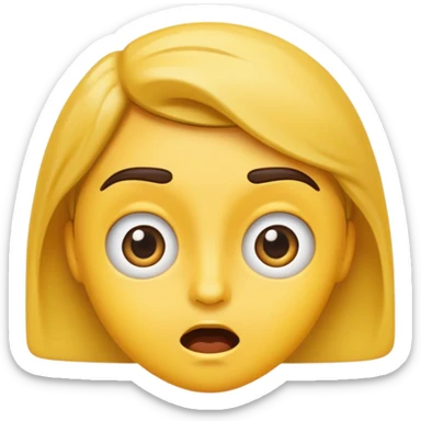 Eyebrows raised emoji sticker