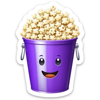 Purple popcorn bucket  sticker