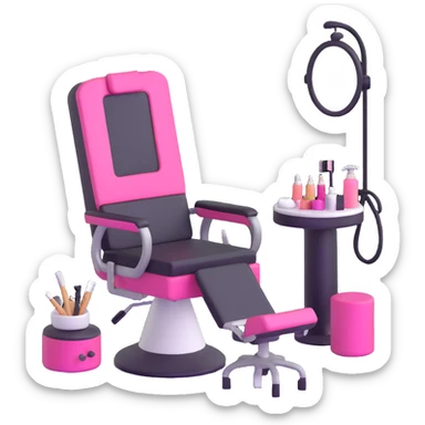 group of hairstylists training together in beauty salon sticker