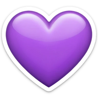 A cute Violet-purple heart symbol sticker