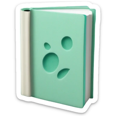 teal hardcover book sticker