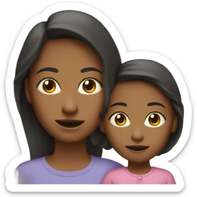 Mom and daughter  sticker