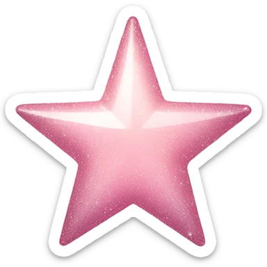pale pink star sparkle sticker