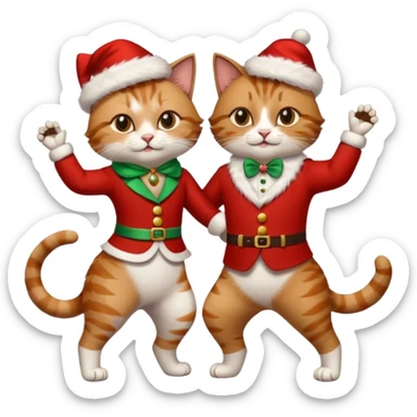 Cats couple salsa dancing  sticker