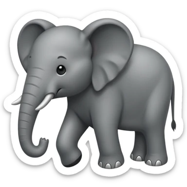 pata de elefante encadenada, solo pata sticker