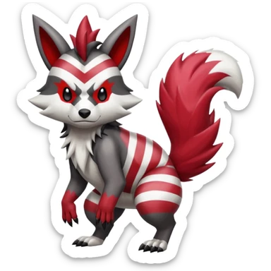 Obstagoon-Zangoose-Zigzagoon-fusion sticker