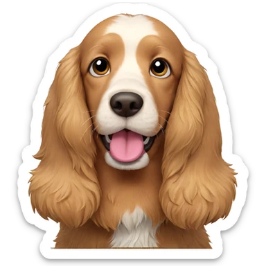 playful dog with tongue out sticker